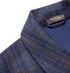 Loro Piana - Julien Checked Cashmere Robe - Blue