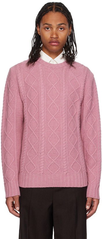 Photo: Husbands Pink Crewneck Sweater