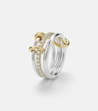 Spinelli Kilcollin Raneth 925 sterling silver and 18kt gold ring with diamonds