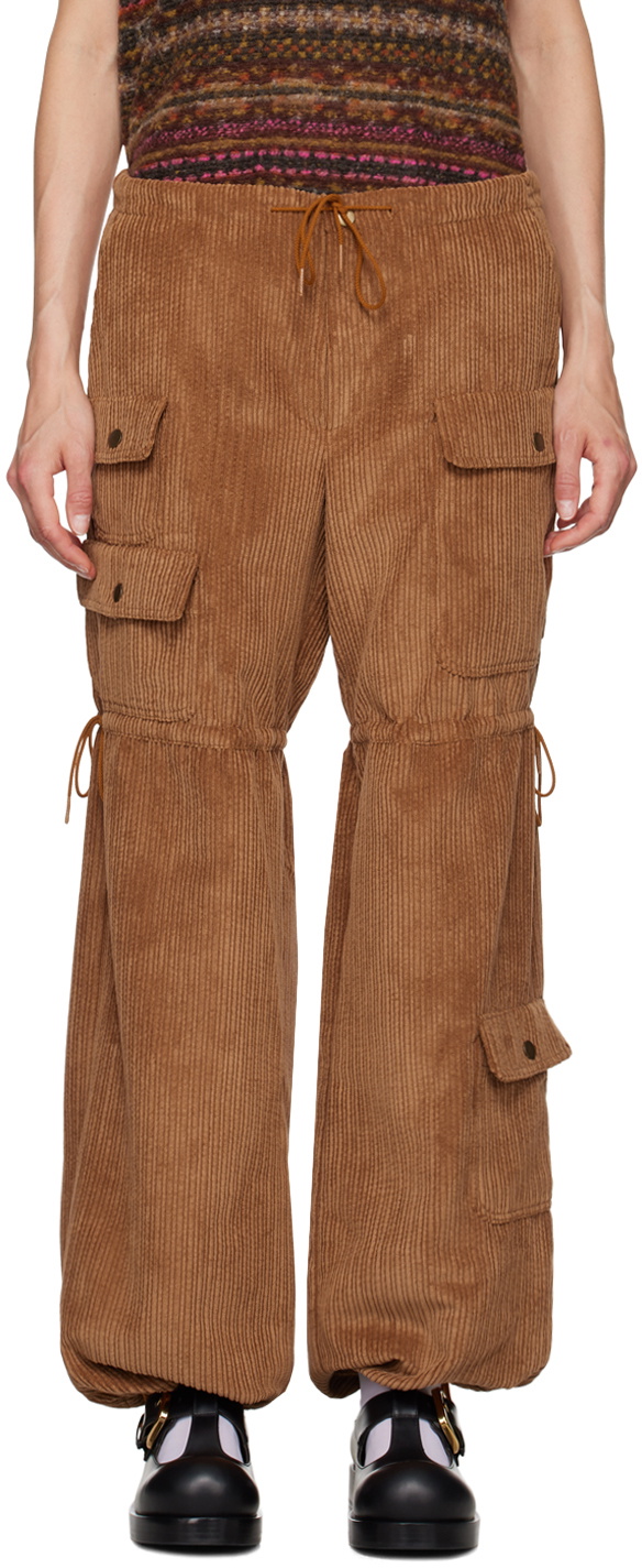 Anna Sui Tan Drawstring Trousers