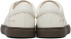 Common Projects Off-White BBall Slim Gum Brown Sole Sneakers
