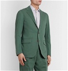 Camoshita - Herringbone Cotton Suit Jacket - Green