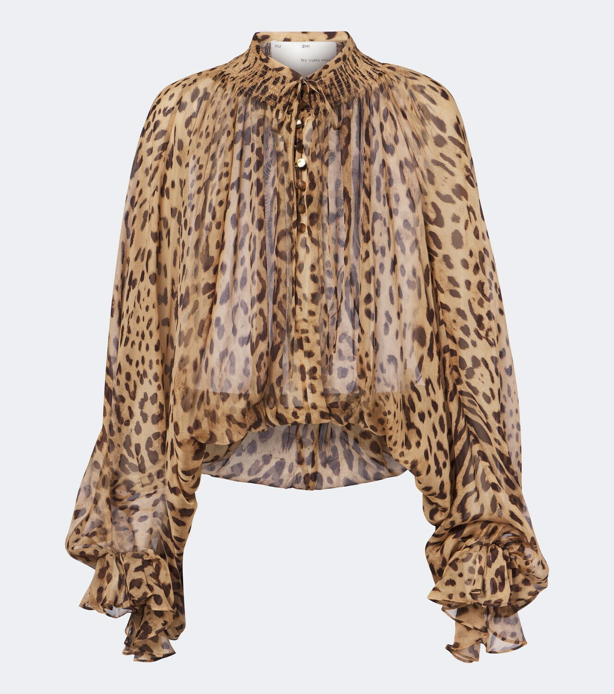 Xu Zhi Leopard-print silk blouse