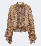 Xu Zhi Leopard-print silk blouse