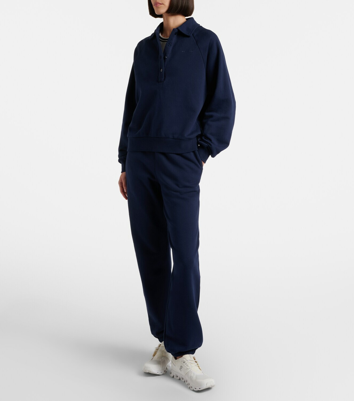 The Upside Elle cotton jersey polo sweater