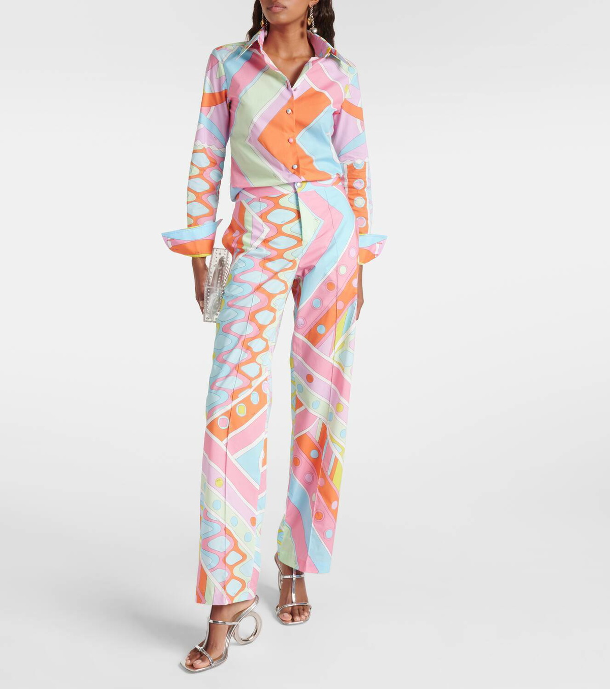 Pucci Vivara printed cotton wide-leg pants