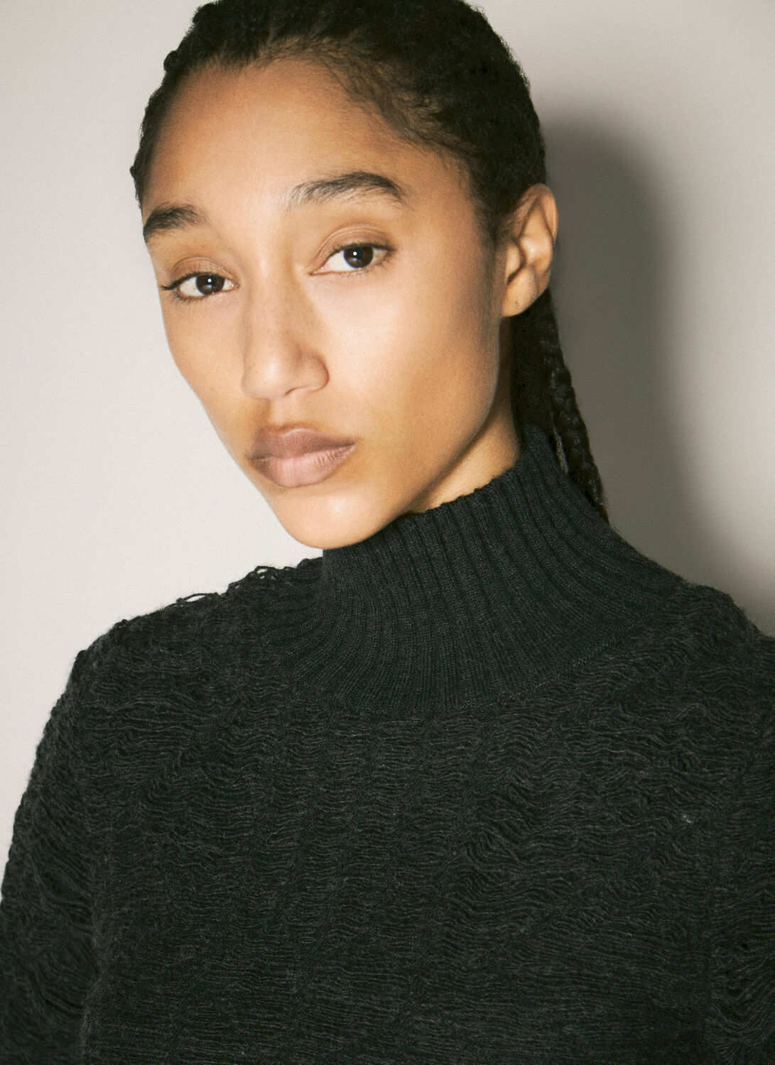 MM6 Maison Margiela Cropped Turtleneck Sweater