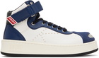 Kenzo White & Navy Kenzo Paris Hoops Sneakers