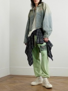 RRR123 - Flag Logo-Appliquéd Printed Cotton-Jersey Sweatpants - Green