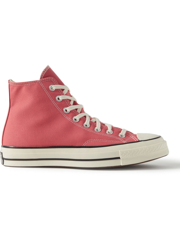 Photo: CONVERSE - Chuck 70 Recycled Canvas High-Top Sneakers - Pink