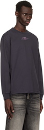 GANNI Purple Future Heavy Jersey Long Sleeve T-shirt