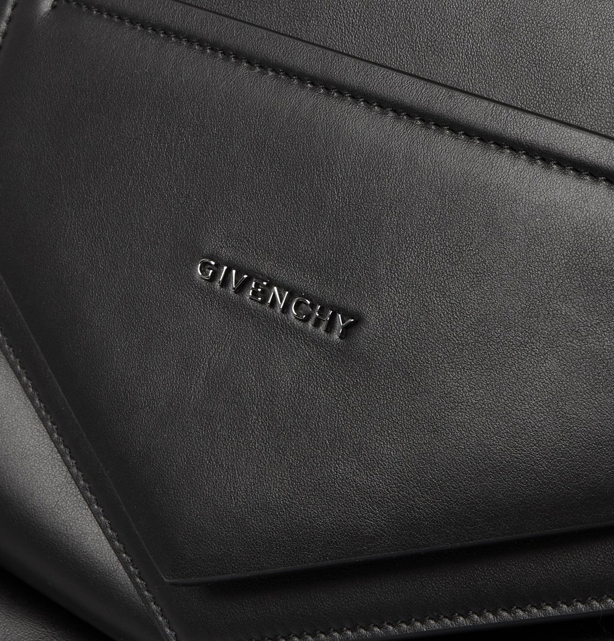 Givenchy Antigona Envelope Clutch Bag Black Leather