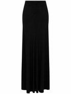 RABANNE High Rise Jersey Midi Skirt with Crystals