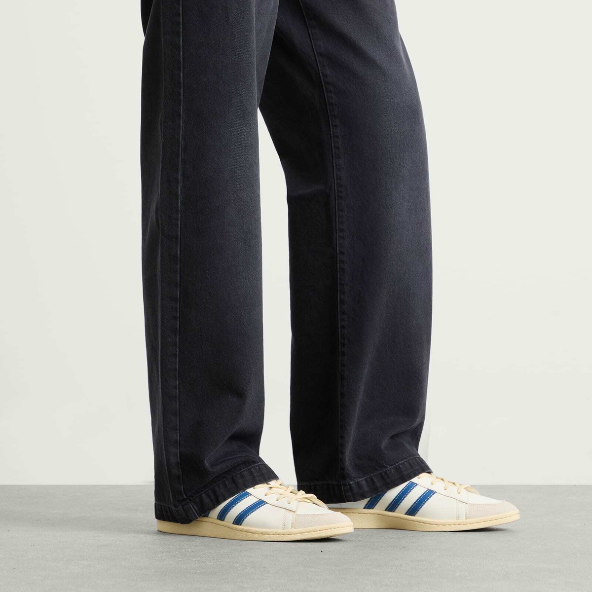 Adidas x Willy Chavarria Jabbar Dress Sneaker in Off White/Dark Marine/Warm Vanilla