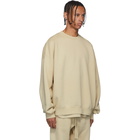 Essentials SSENSE Exclusive Beige Pullover Crewneck Sweatshirt