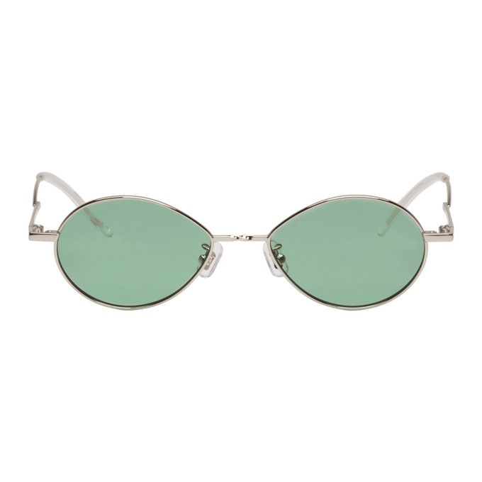 Gentle Monster Silver and Green Cobalt Sunglasses Gentle Monster