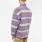 Polar Skate Co. Men's Stripe Fleece Pullover in Light Purple