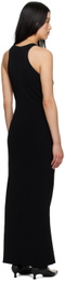 Nanushka Black Elia Midi Dress