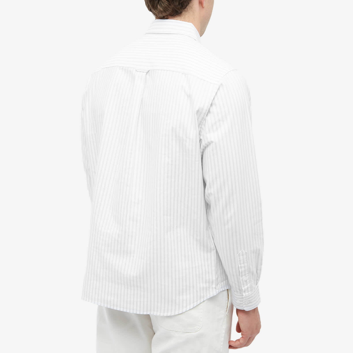 thisisneverthat Men's Striped Oxford Shirt in Grey thisisneverthat