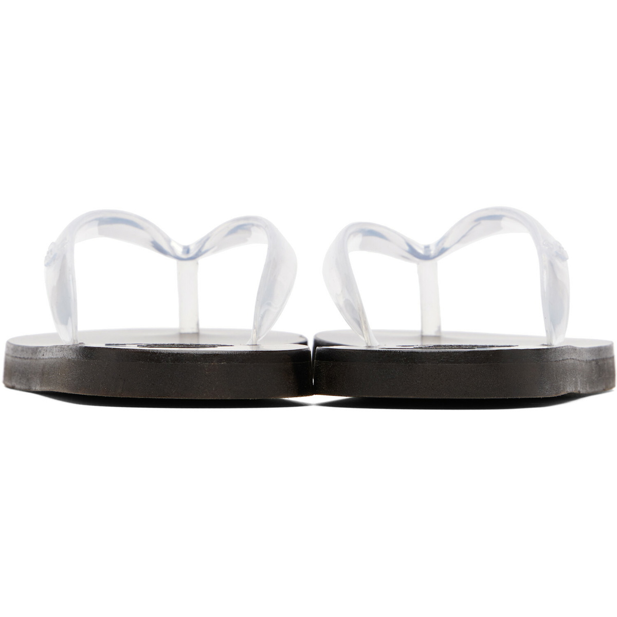Ancient Greek Sandals Transparent & Black Saionara Jelly Flip-Flops