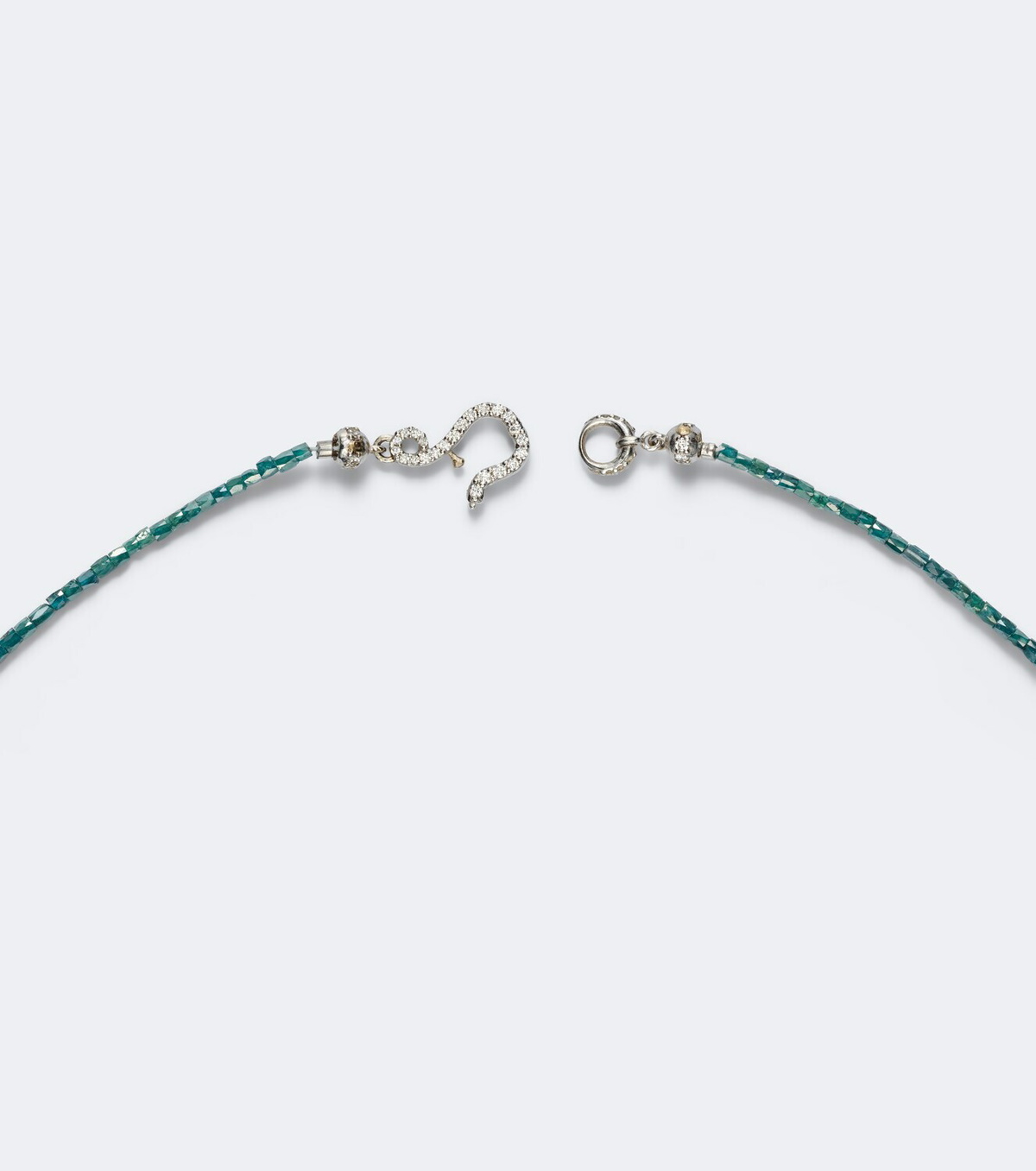 Suzanne Kalan Infinite 18kt gold beaded necklace with diamonds