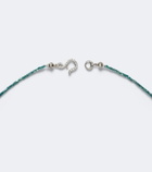Suzanne Kalan Infinite 18kt gold beaded necklace with diamonds