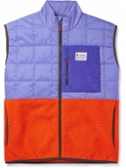 Cotopaxi - Trico Hybrid Logo-Appliquéd Quilted Recycled-Shell and Fleece Gilet - Purple