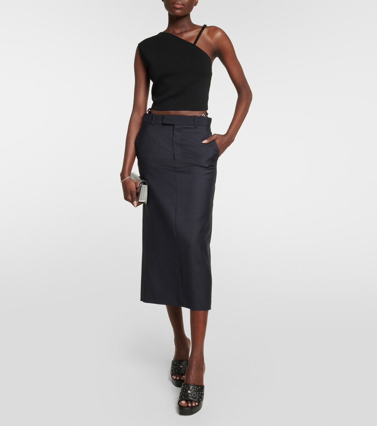 Gucci - Mohair and wool midi skirt Gucci