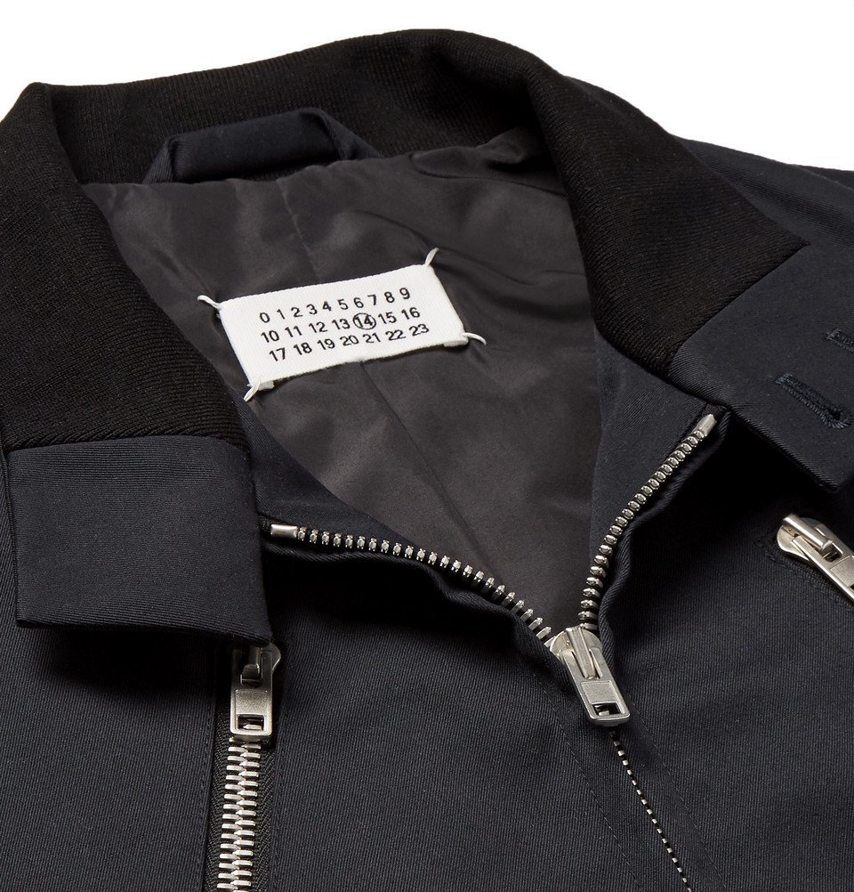 Maison Margiela - Zip-Detailed Twill and Corduroy Blouson Jacket - Men -  Midnight blue