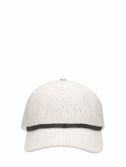 BRUNELLO CUCINELLI Embellished Linen Blend Baseball Cap