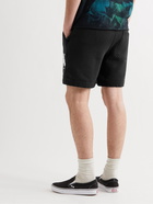 AMIRI - Logo-Embroidered Cotton-Jersey Drawstring Shorts - Black