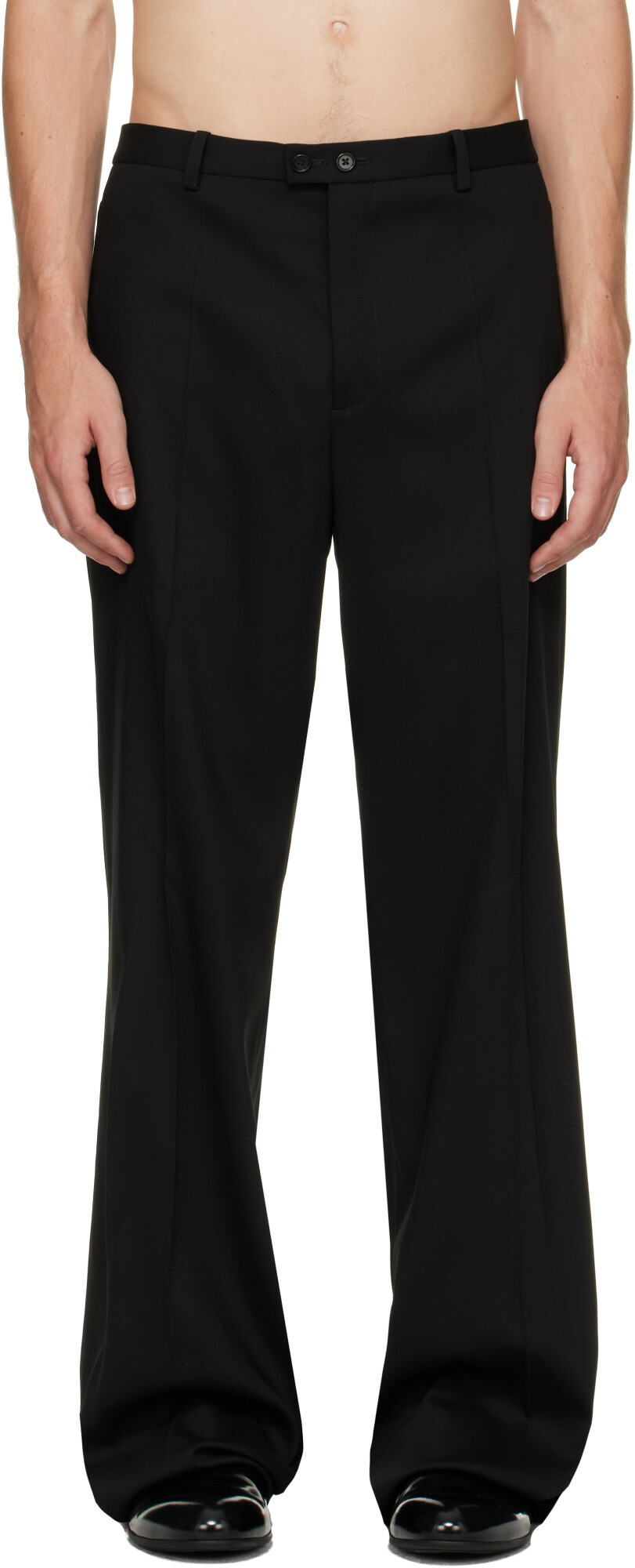 Jil Sander Black Wool Twill Trousers