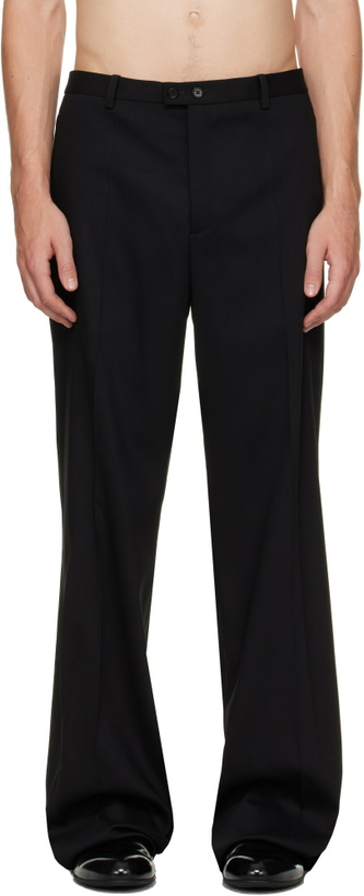 Photo: Jil Sander Black Wool Twill Trousers
