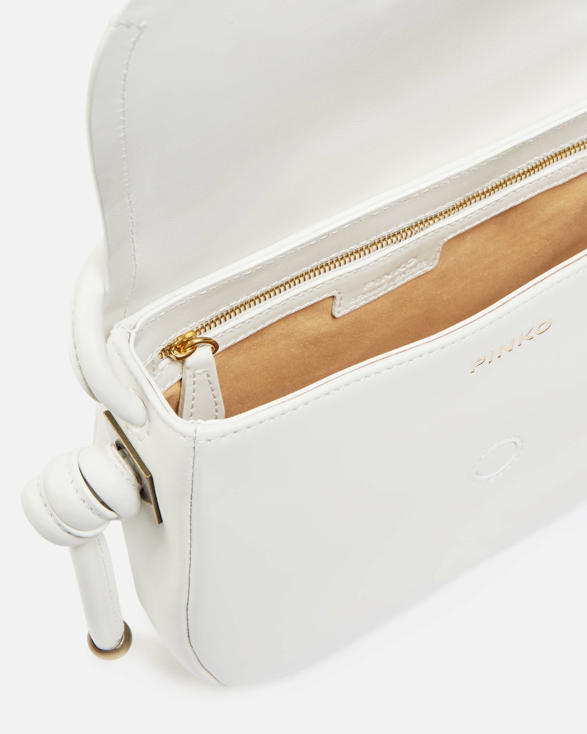 PINKO White Leather Shoulder Bag main image 0
