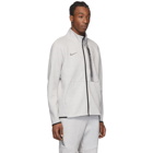 Nike Grey and Pink Marled Zip-Up Jacket