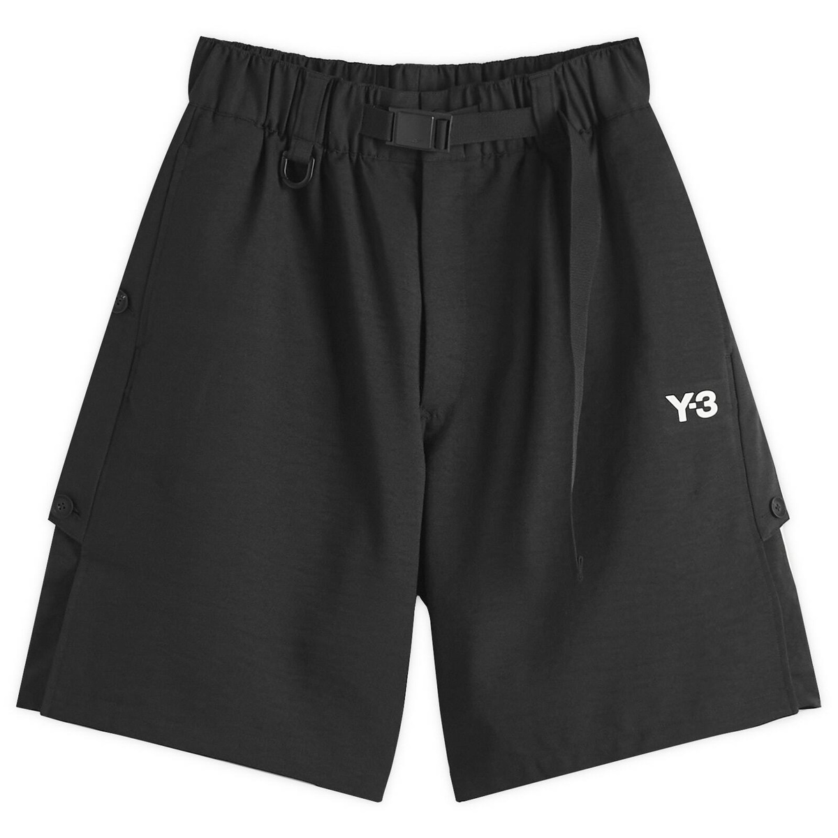 Y-3 Men's Sport Uniform 3 Stripe Shorts in Black Y-3