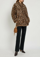 Reformation Stable Faux fur Coat Leopard