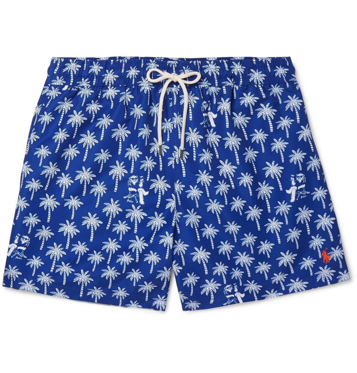 Photo: Polo Ralph Lauren - Printed Mid-Length Swim Shorts - Men - Blue