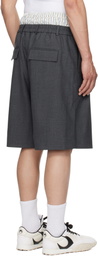 Marine Serre Gray Regenerated Tailoring Shorts