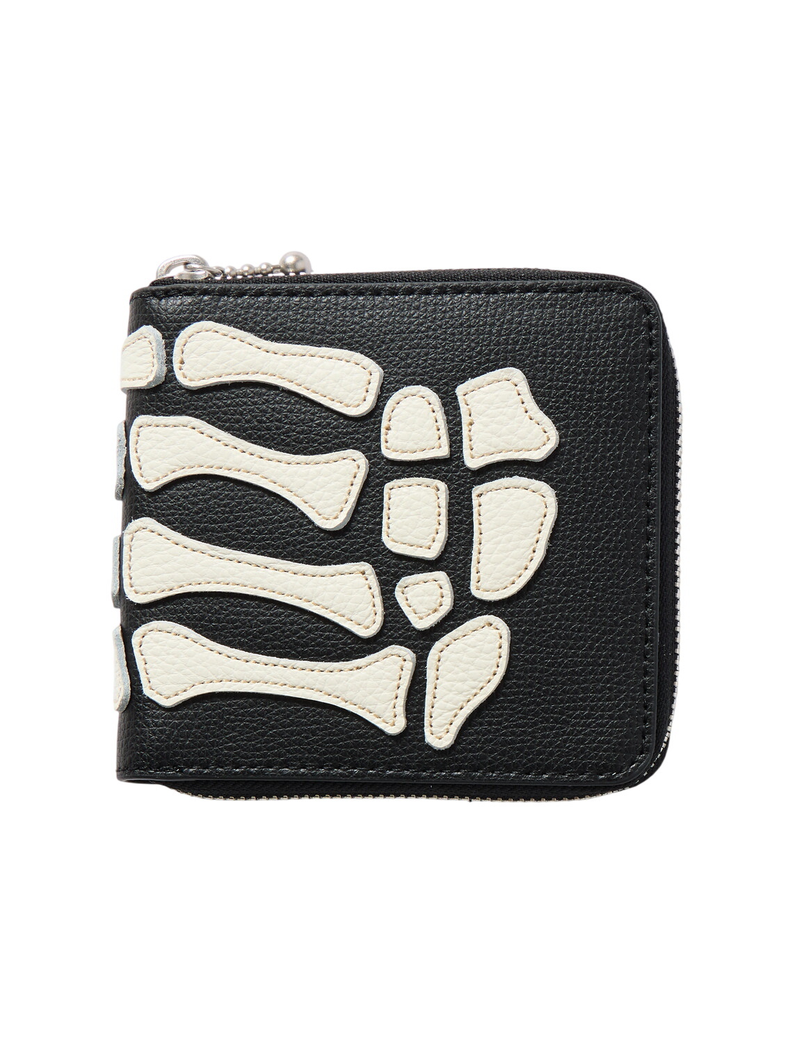 KAPITAL - Butterfly Chain-Embellished Leather Zip-Around Wallet