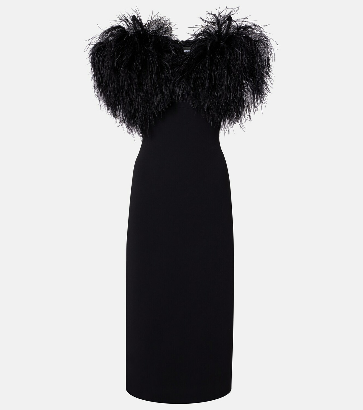 David Koma Feather-trimmed cocktail dress