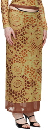 Miaou Orange Topanga Maxi Skirt