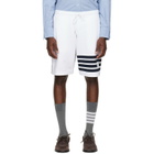 Thom Browne White Loopback 4-Bar Sweat Shorts