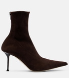 Christen Helix 75 suede ankle boots