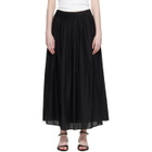 Loulou de Saison Black Naya Gathered Maxi Skirt