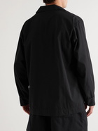 TEKLA - Camp-Collar Organic Cotton-Poplin Pyjama Shirt - Black