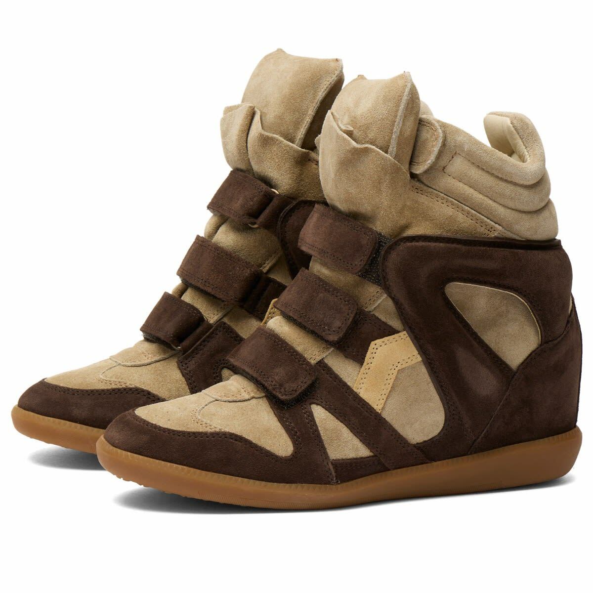 Isabel Marant Women's Bekett Sneakers in Chocolate/Sand Brown