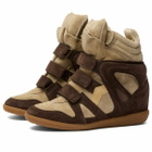 Isabel Marant Women's Bekett Sneakers in Chocolate/Sand Brown