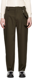 Carlota Barrera Khaki Detachable Pocket Trousers