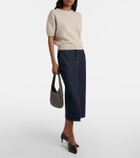Khaite Anden denim midi skirt